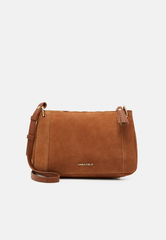 Anna Field Leather - Across Body Bag - Cognac