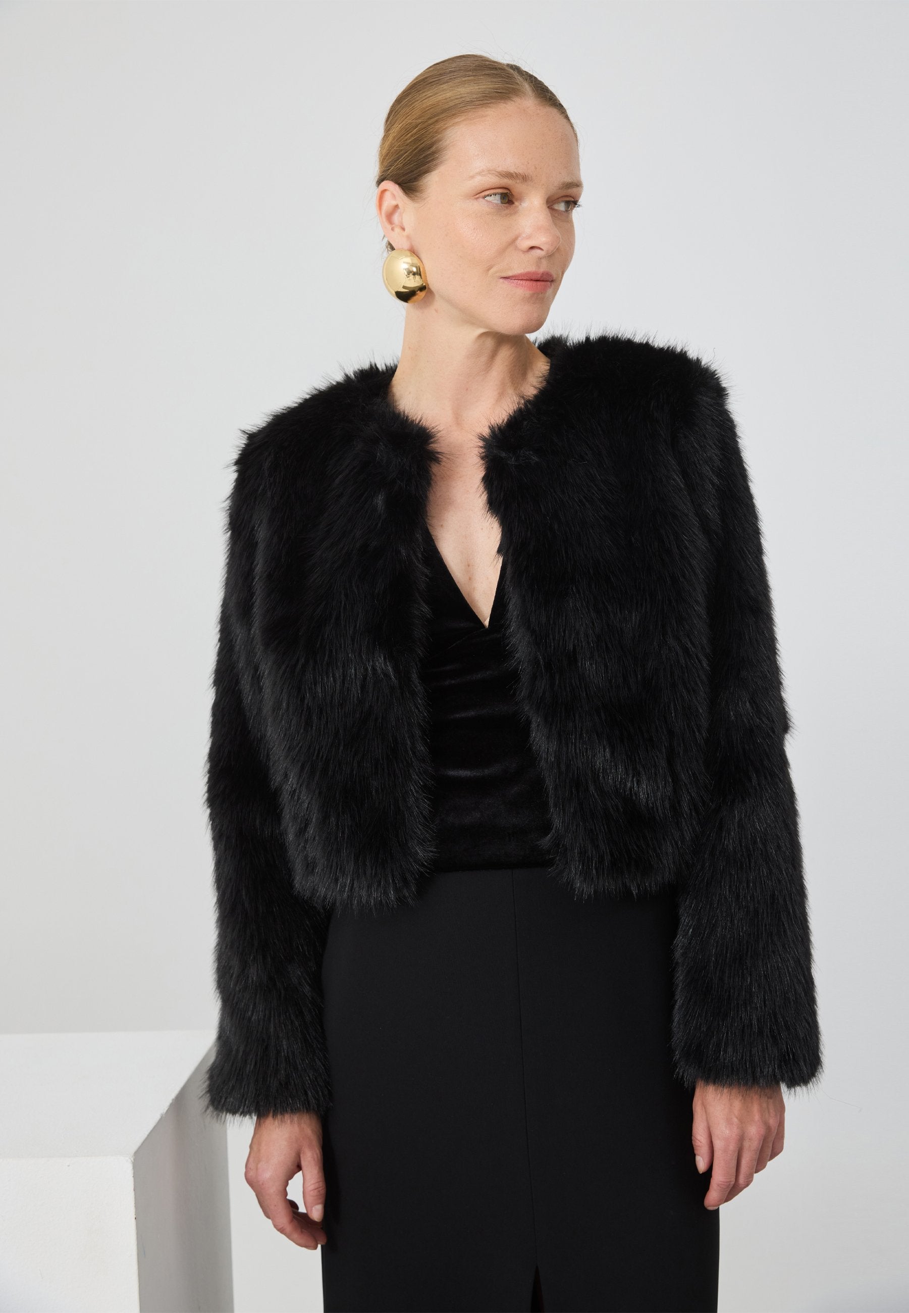 Anna Field CROPPED - Winter Jacket - Black