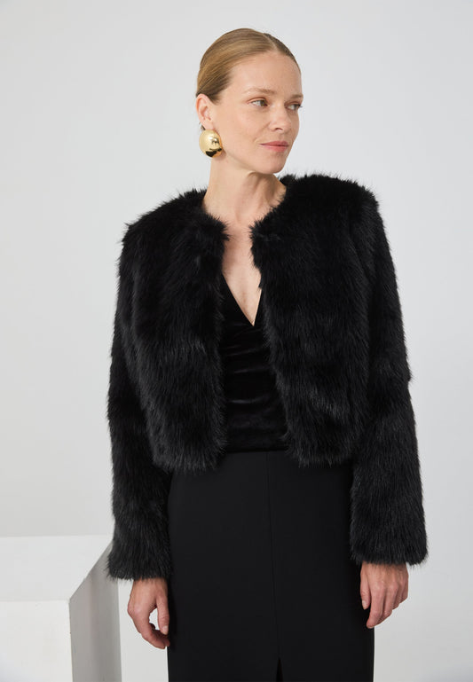 Anna Field CROPPED - Winter Jacket - Black