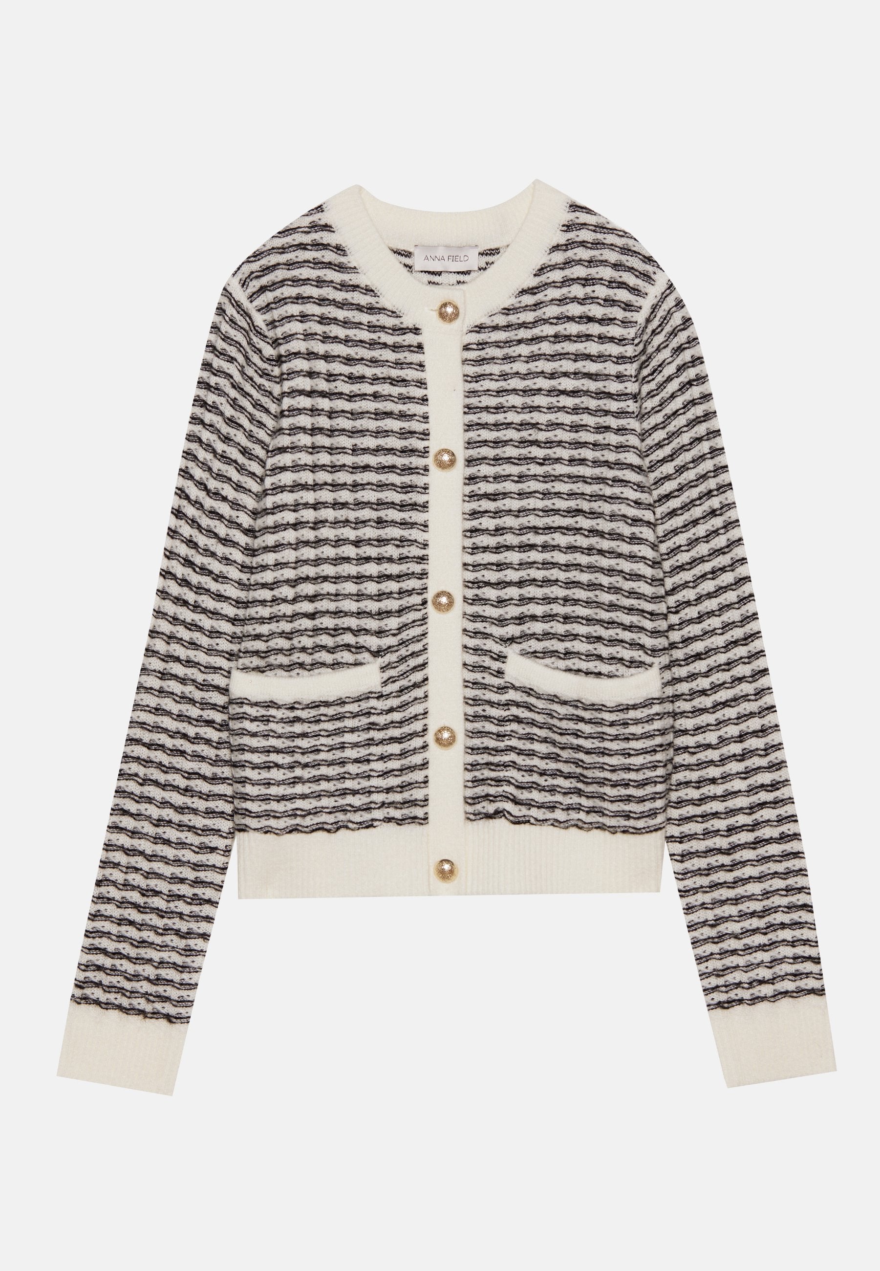 Anna Field Cardigan - Black/off-white