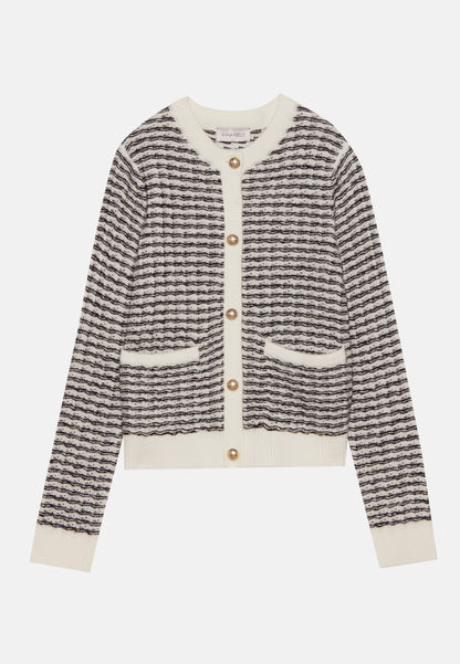 Anna Field Cardigan - Black/off-white