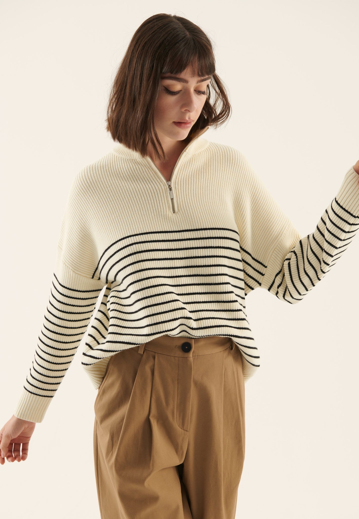 Anna Field Jumper - White/black
