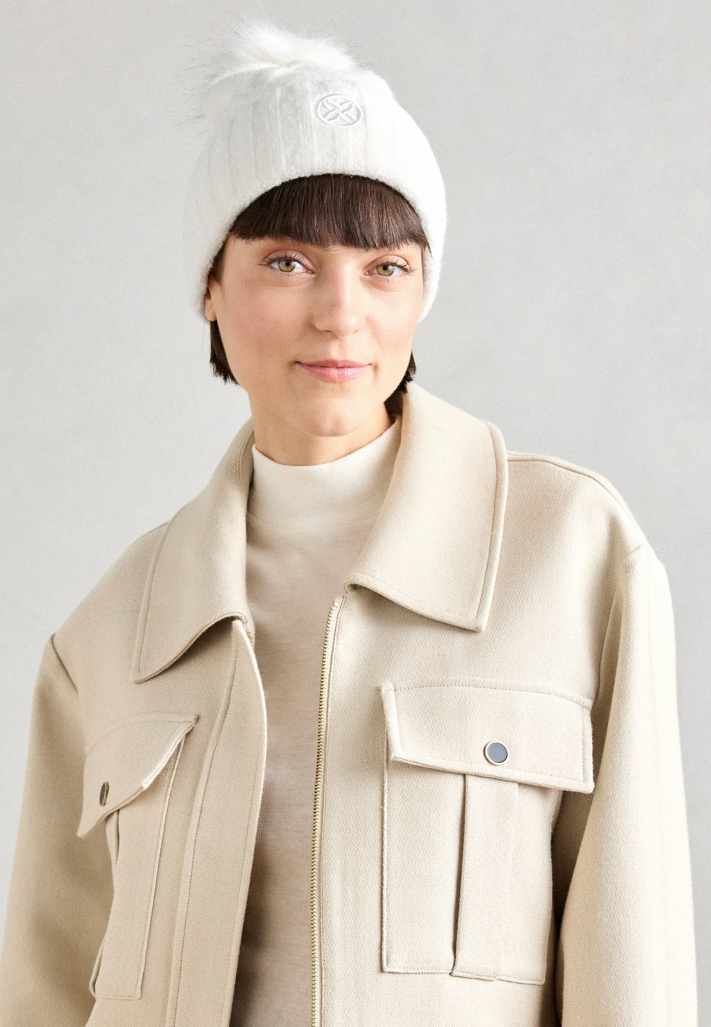 Anna Field Beanie - White