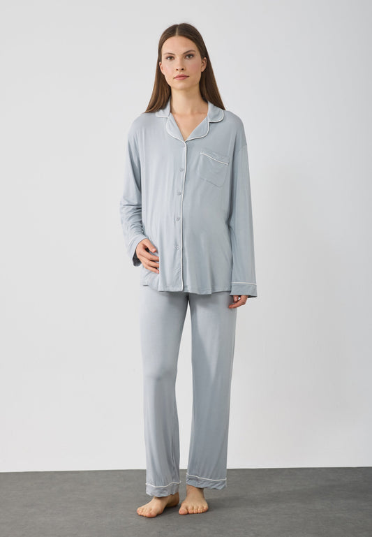  Pyjamas - Grey/white