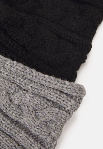 Anna Field 2 PACK - Ear Warmers - Black/grey