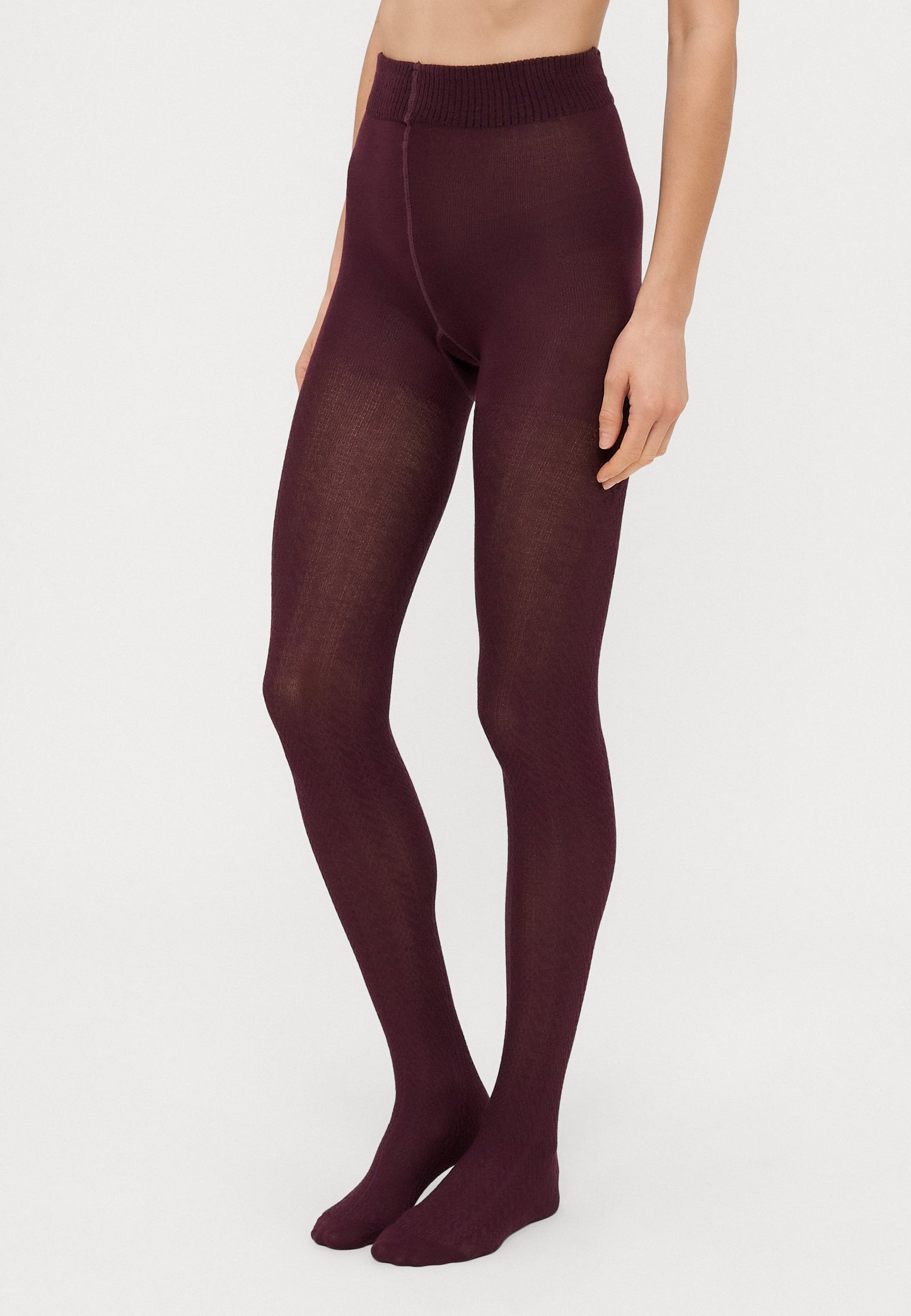 Anna Field SOFT MODAL BLEND CABLE KNIT TIGHTS 2 PACK - Tights - Black/bordeux