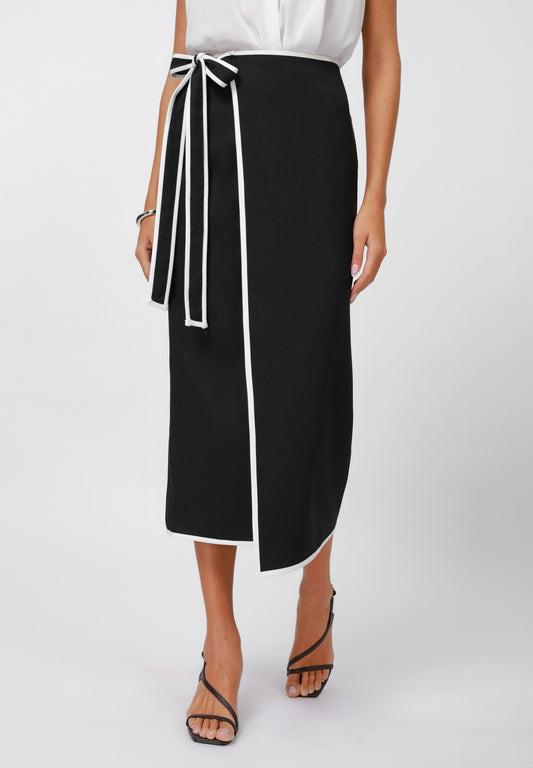 Anna Field Wrap Skirt - Black