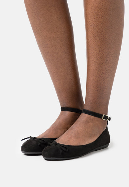 Anna Field Ankle Strap Ballet Pumps - Black