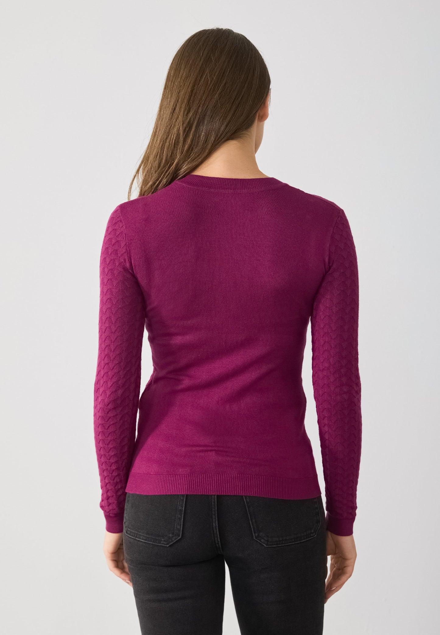 Anna Field Jumper - Magenta Purple