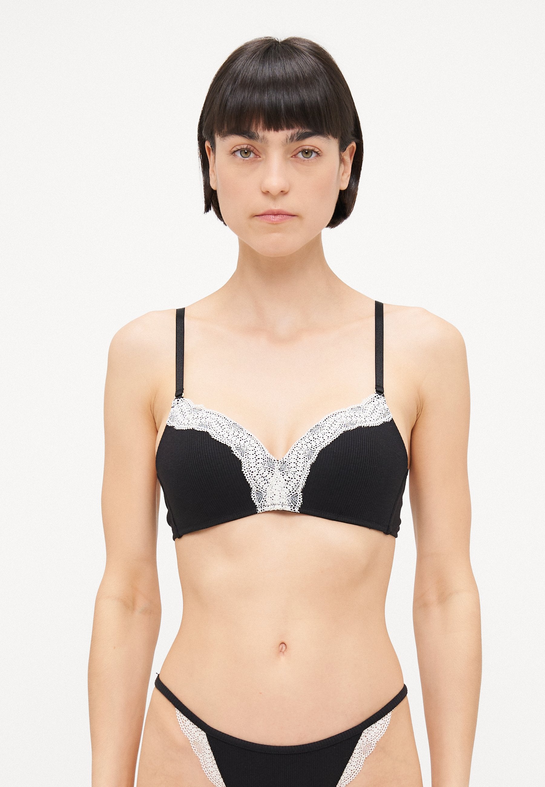 Anna Field 2 PACK - Triangle Bra - Black/grey Melange