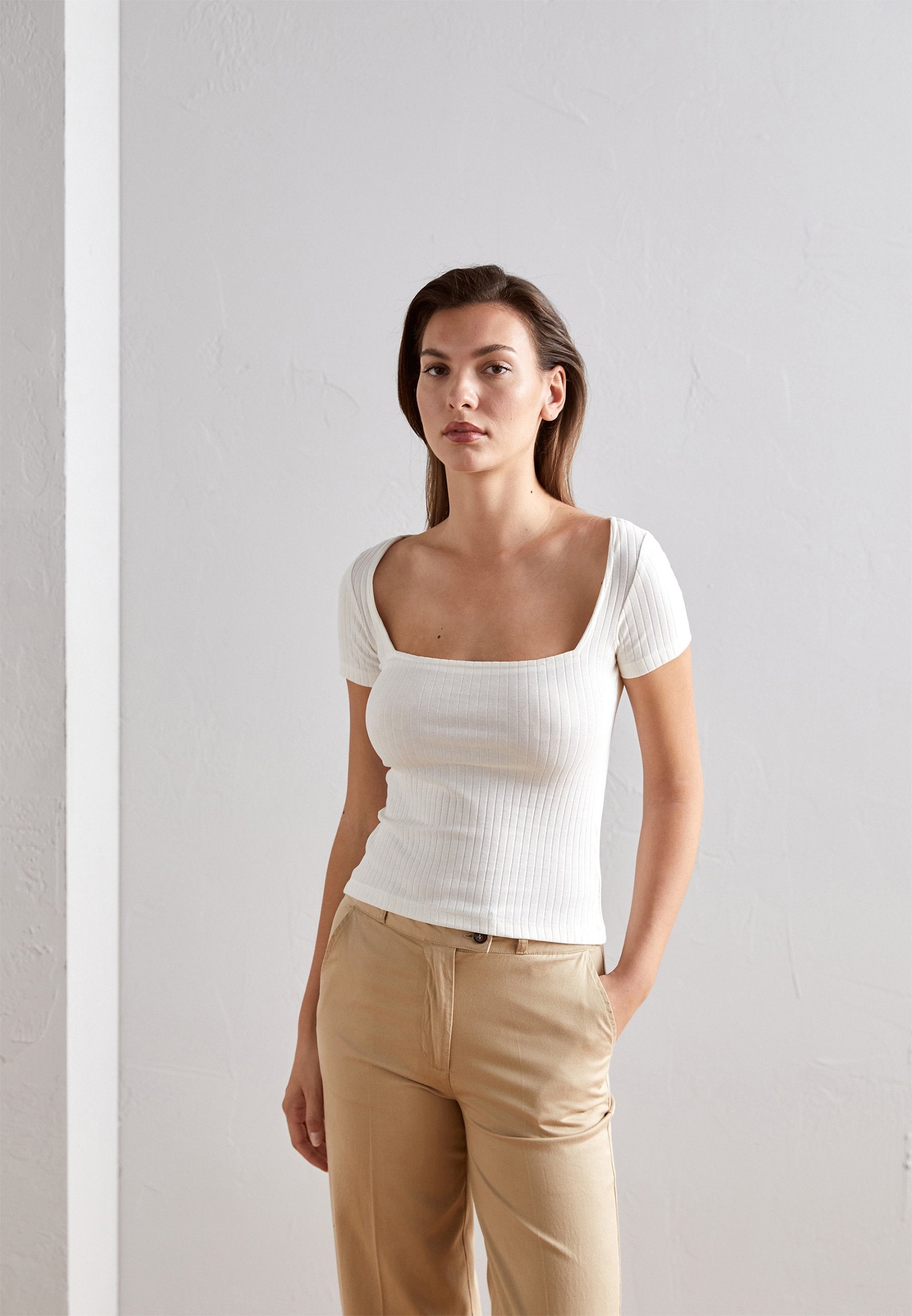 Anna Field 2 Pack - Basic T-Shirt - Red/White