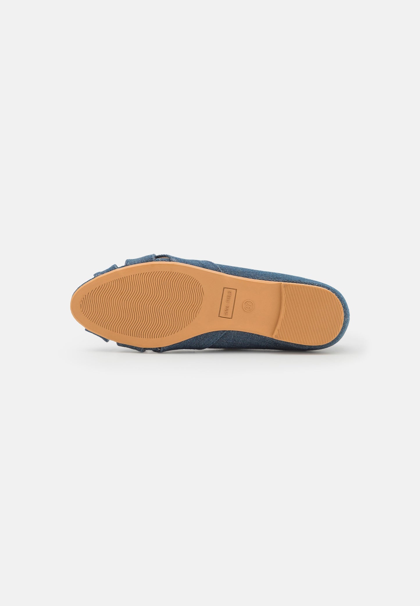 Anna Field Peeptoe Ballet Pumps - Blue