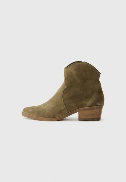 Anna Field LEATHER - Cowboy/biker Ankle Boot - Khaki
