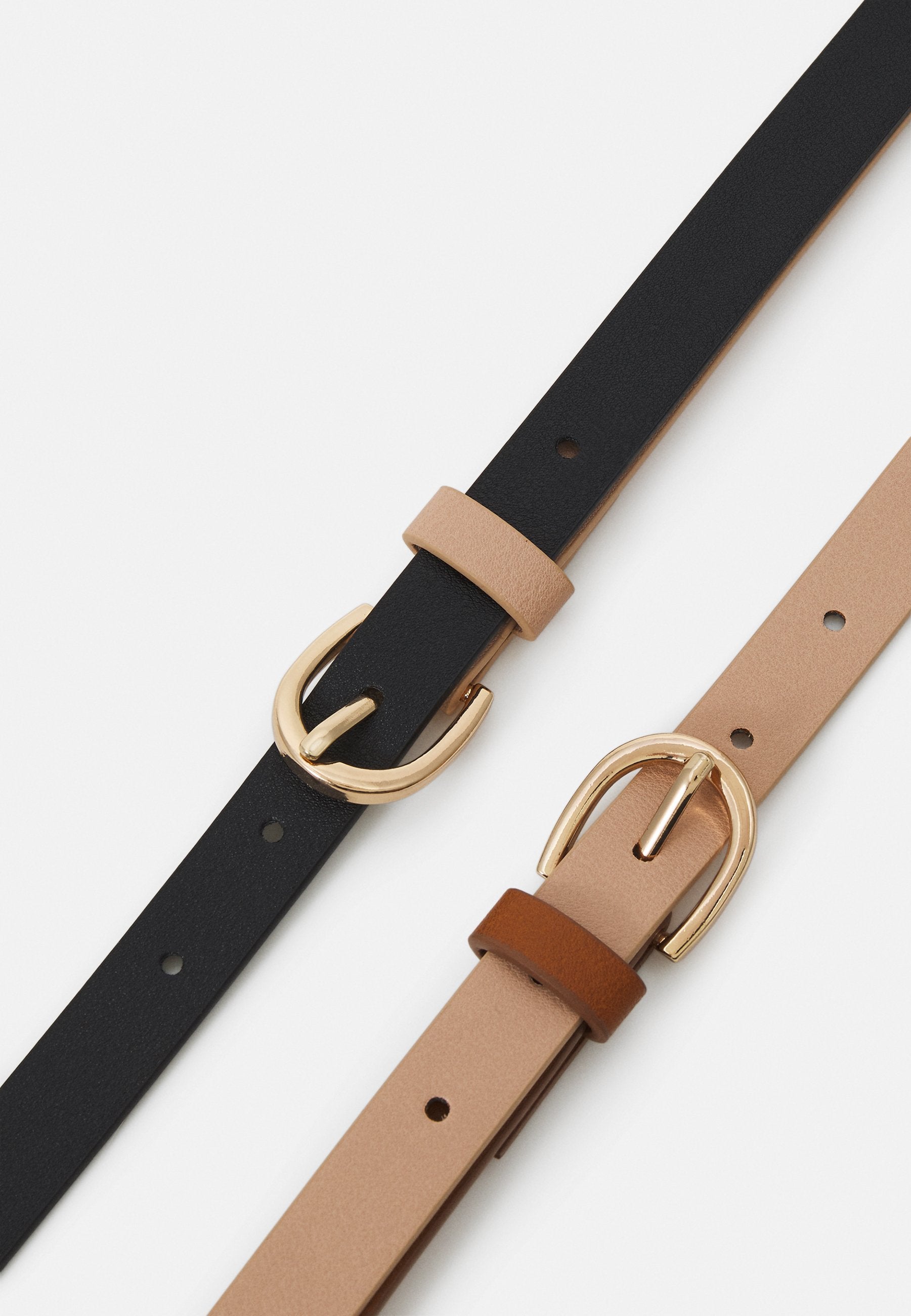 Anna Field 3 PACK - Belt - Black/light Pink/cognac