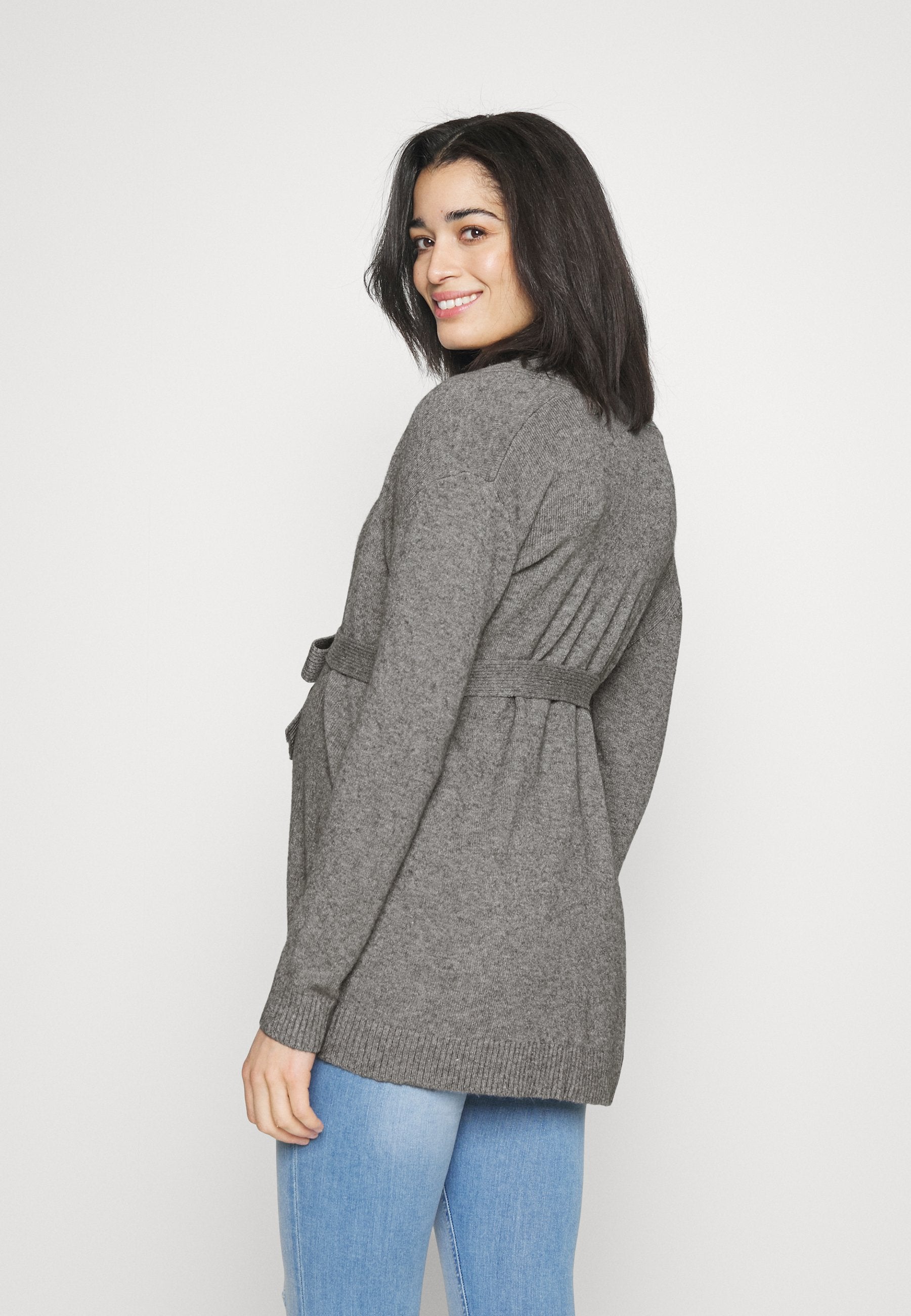  Cardigan - Mottled Grey