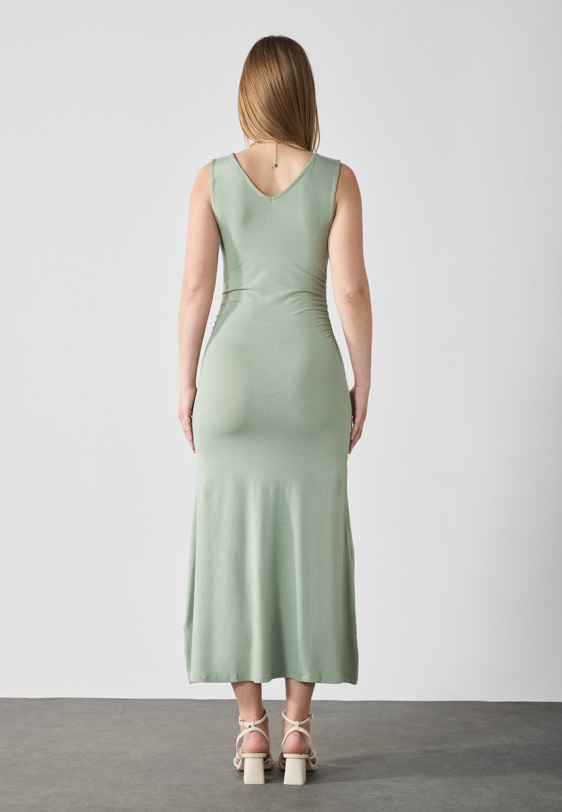 Anna Field Jersey Dress - Sage Green