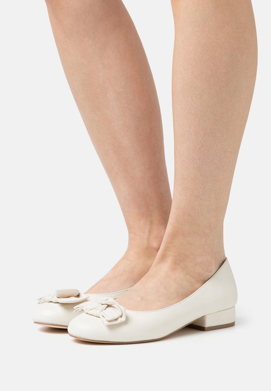  Leather Wide Fit - Ballet Pumps - White