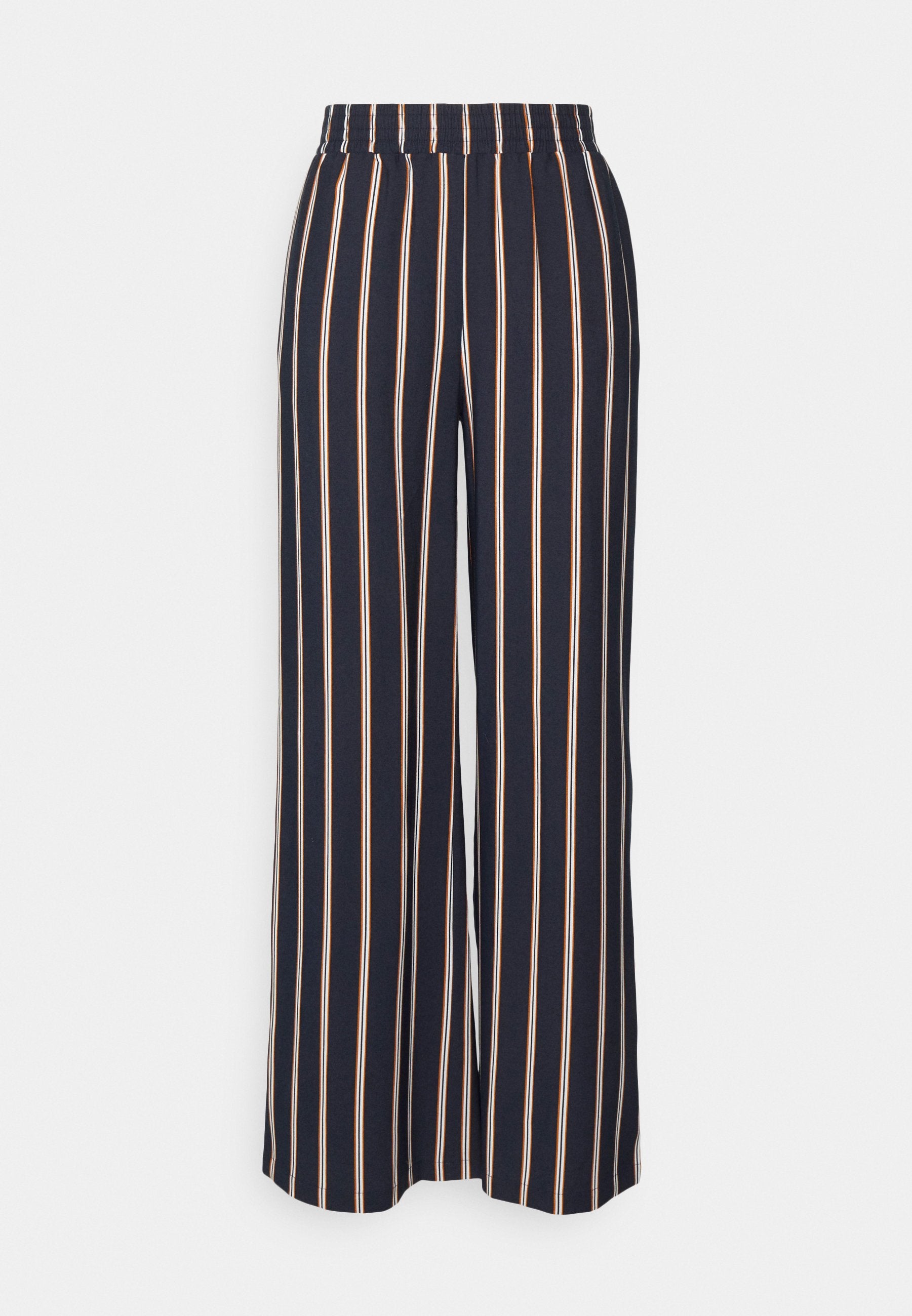 Anna Field Trousers - Dark Blue/Brown/White