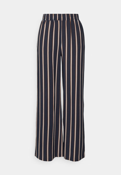 Anna Field Trousers - Dark Blue/Brown/White