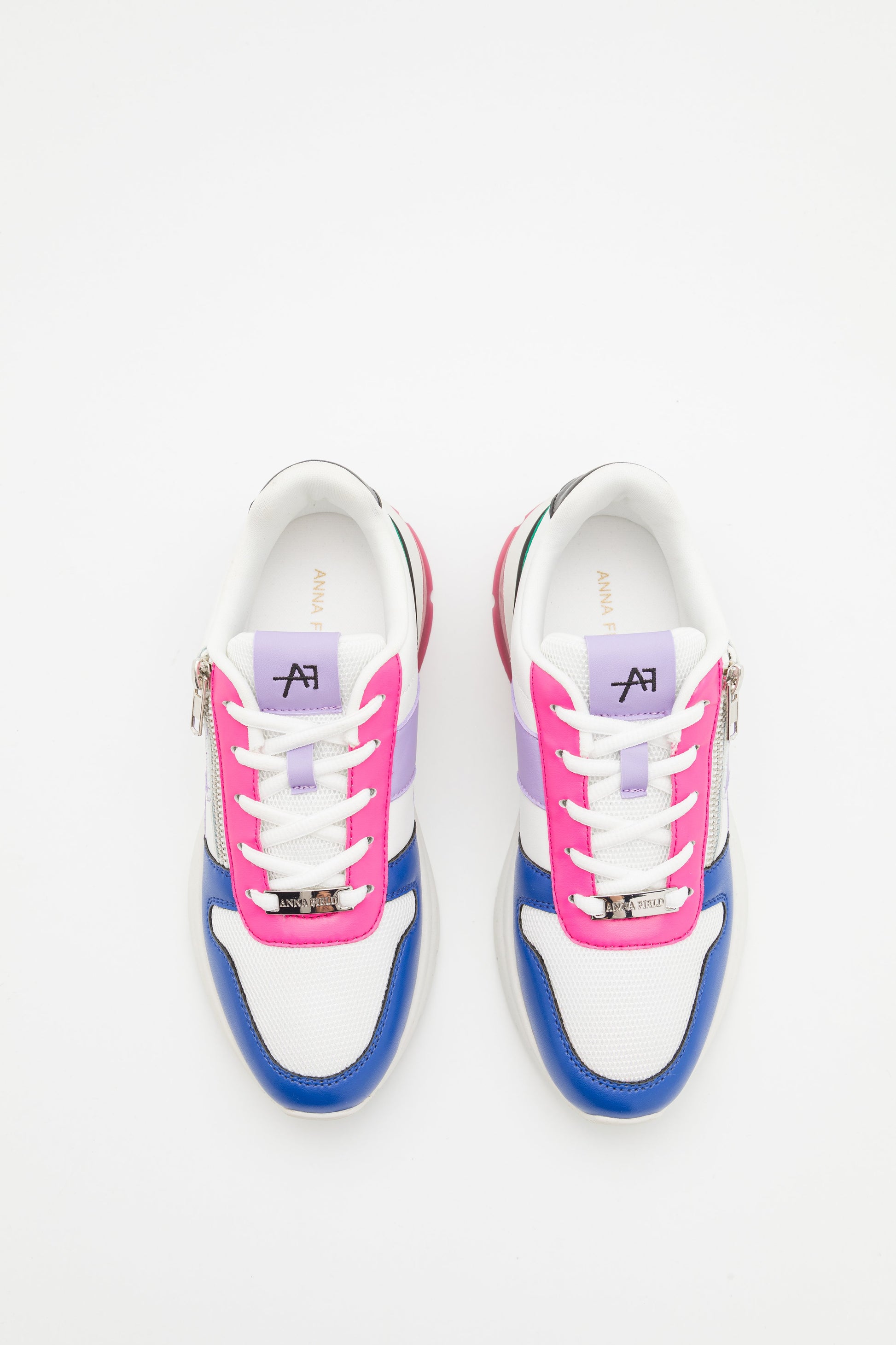 Anna Field Leather- Trainers - White/Multi-Coloured