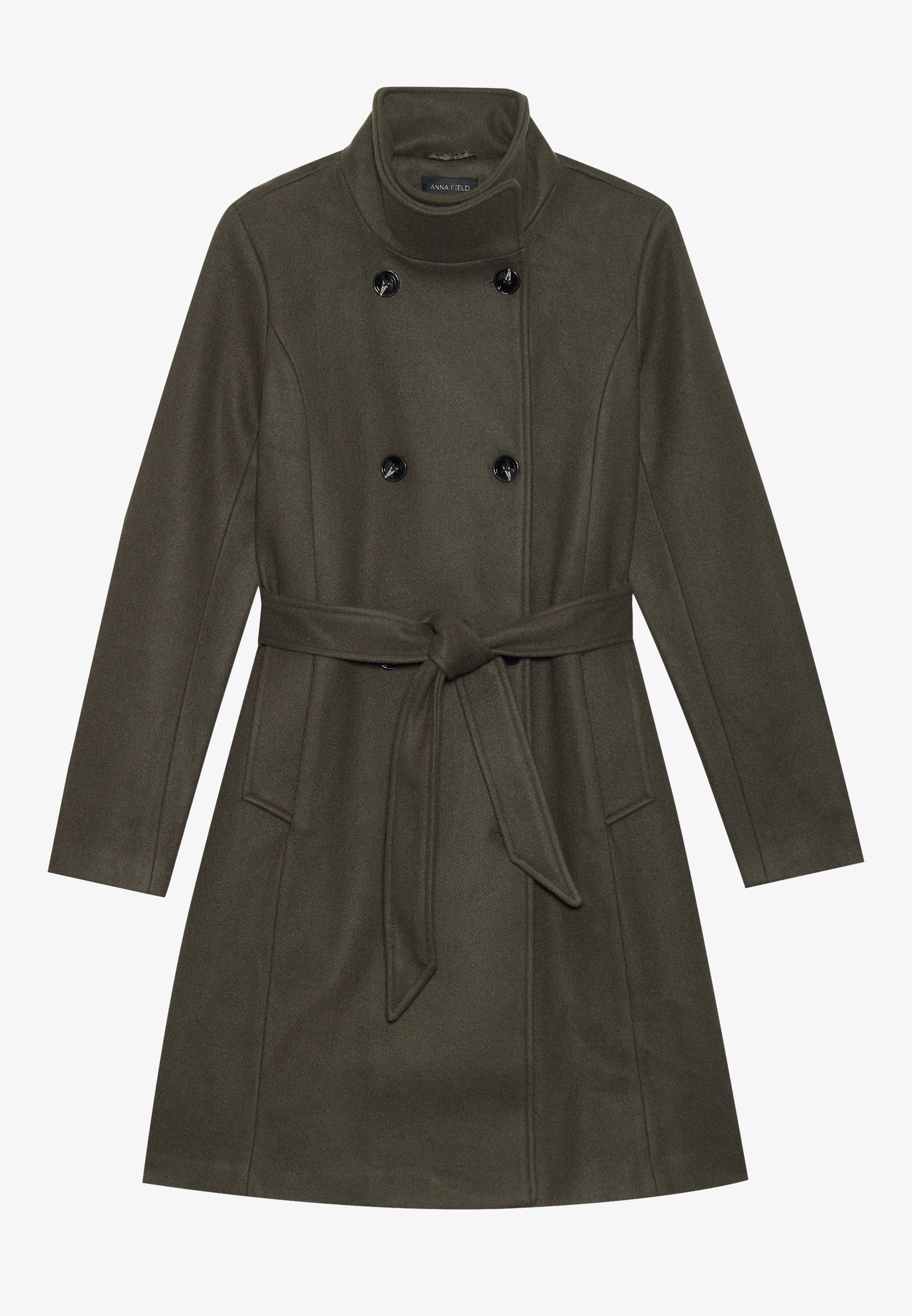 Anna Field Classic Coat - Dark Green
