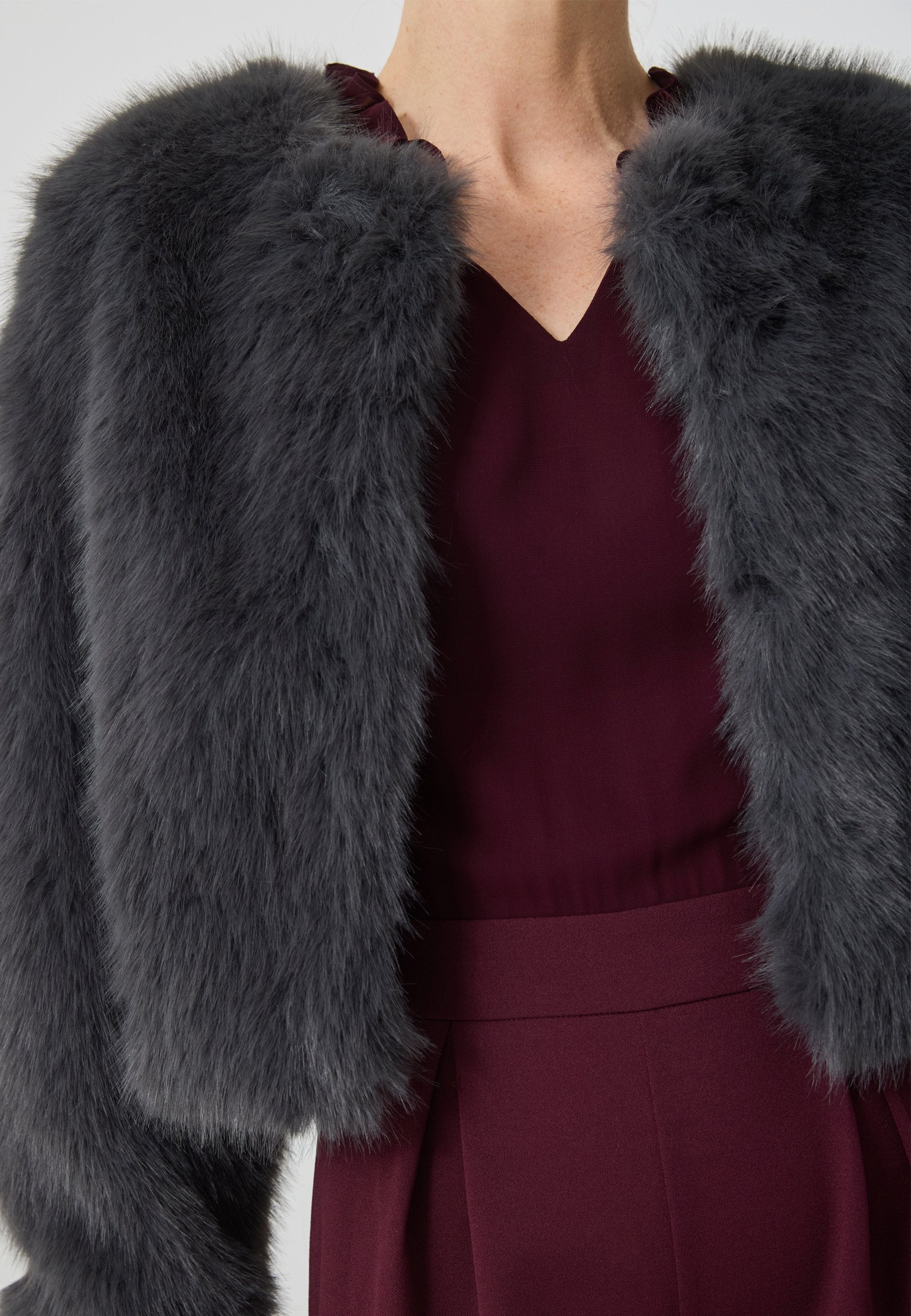 Anna Field CROPPED - Winter Jacket - Grey