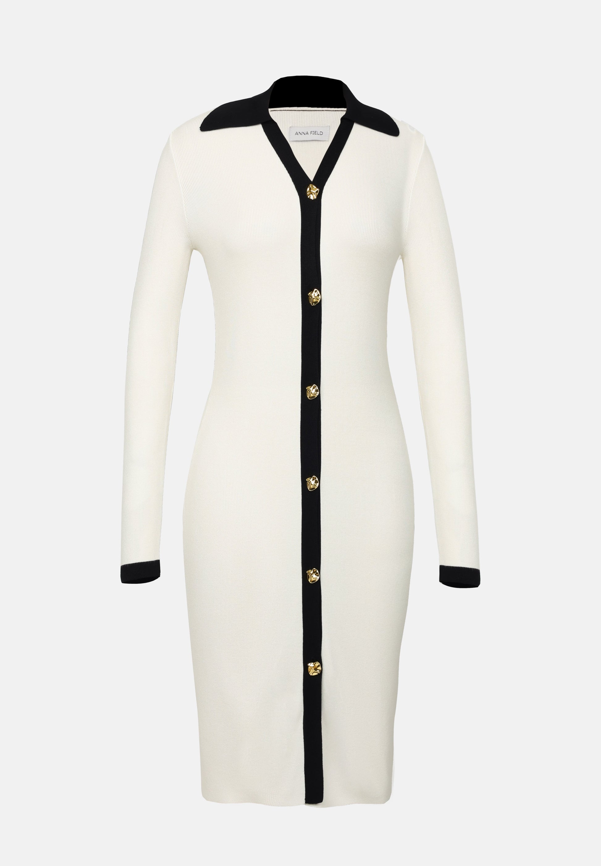 Anna Field Jumper Dress - Navy/ivory