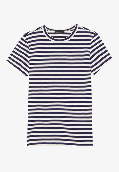 Anna Field 5 PACK - Print T-shirt - Egret/light Grey/evening Blue/black/evening Blue/egret