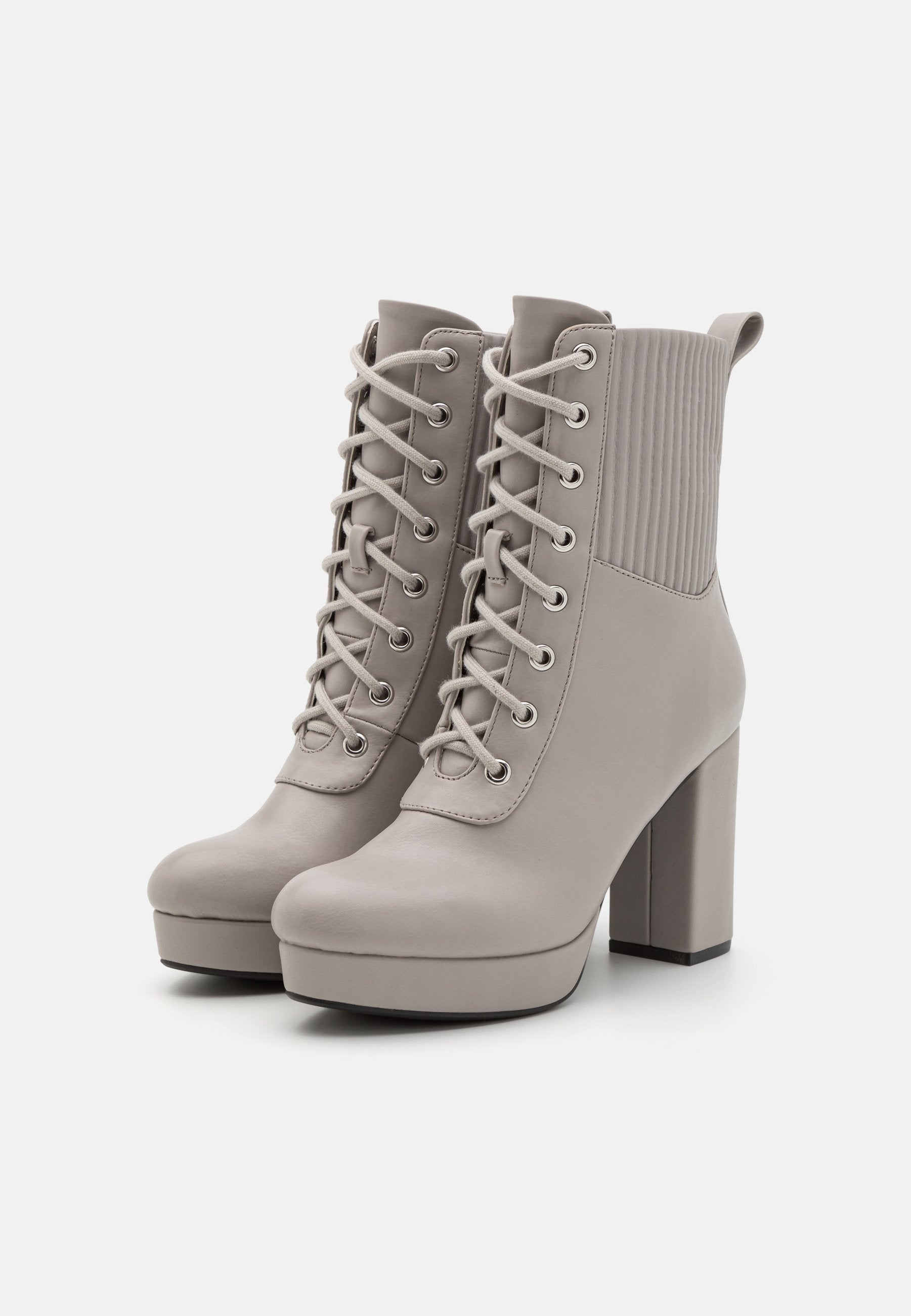 Anna Field High Heeled Ankle Boots - Grey