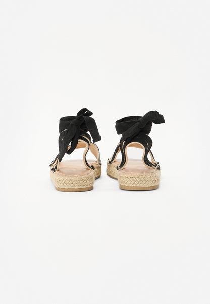  Ankle Cuff Sandals - Beige/black
