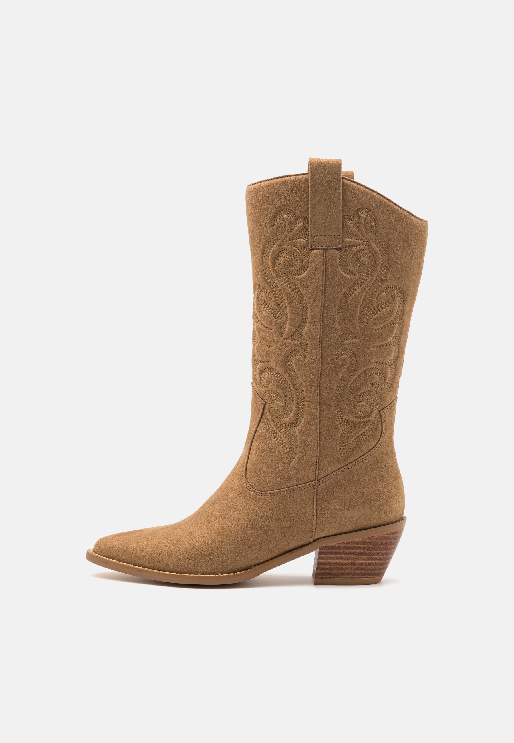 Anna Field Cowboy/Biker Boots - Beige