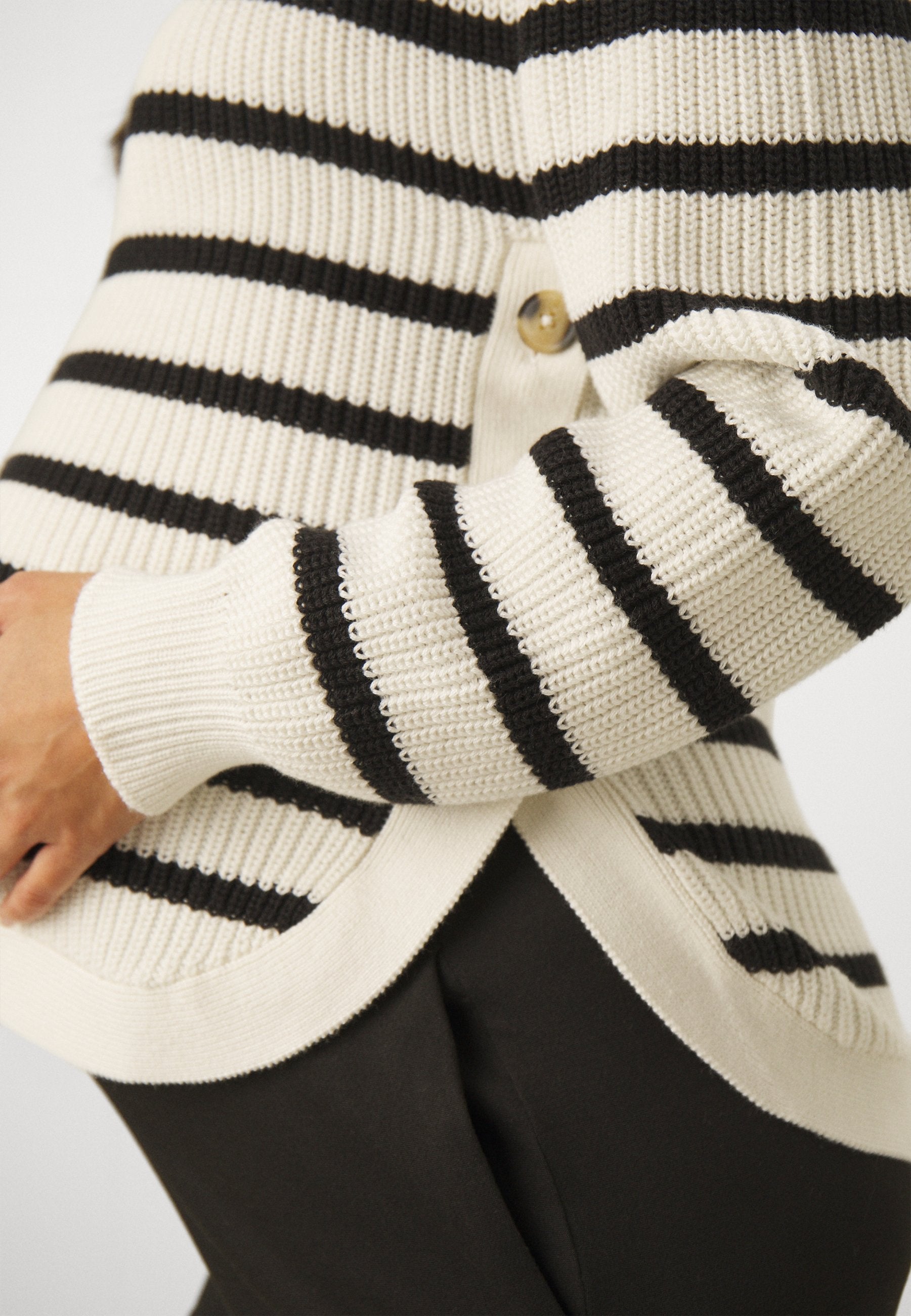  MATERNITY NURSING JUMPER WITH SIDE BUTTONS - Jumper - Off-white/black