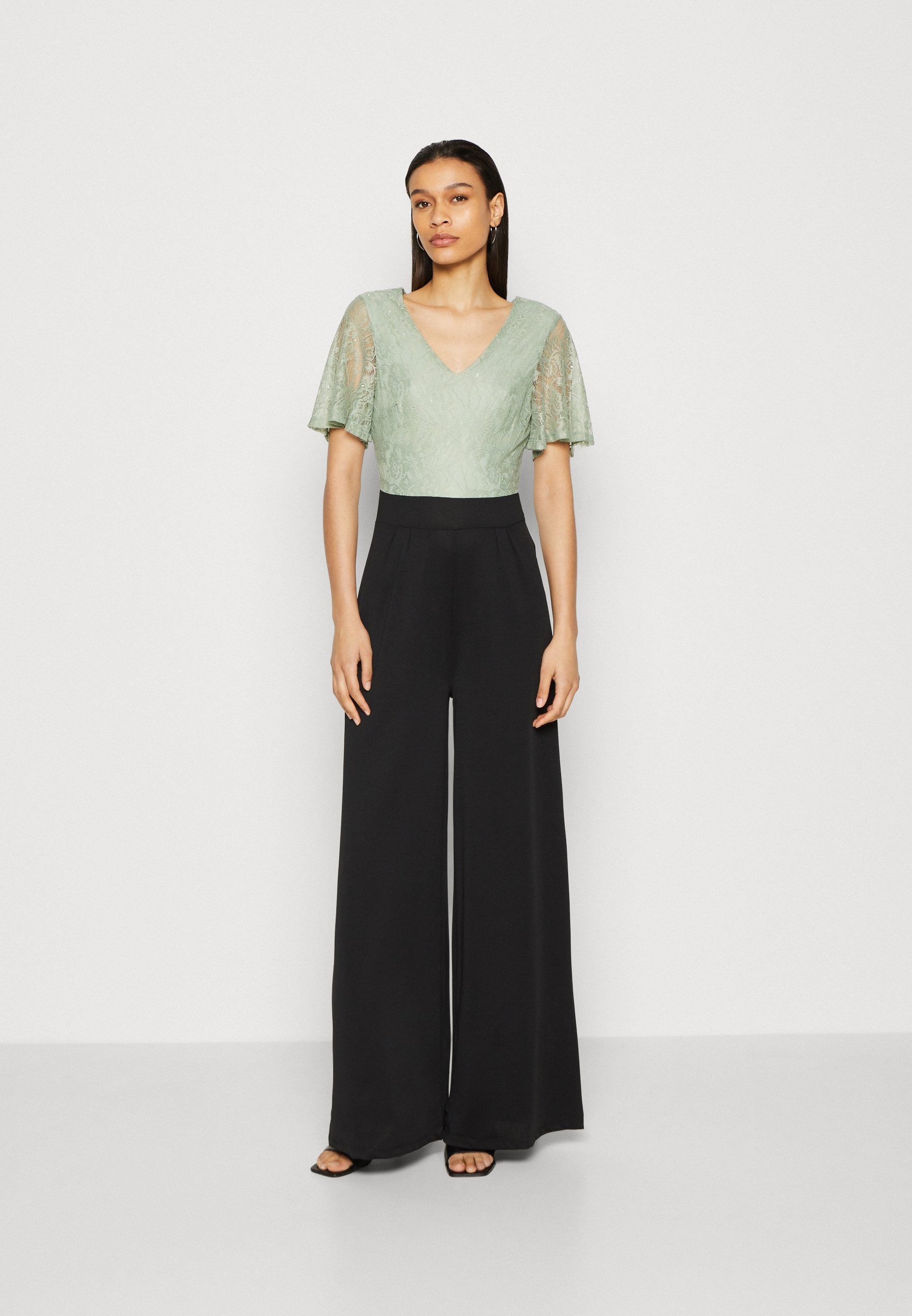Anna Field Jumpsuit - Light Green/Black