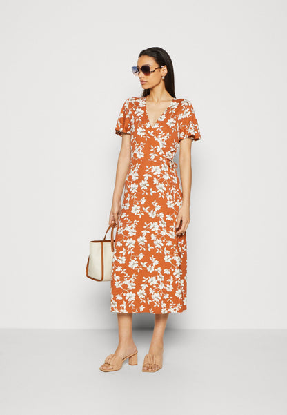 Anna Field Jersey Dress - Brown/White