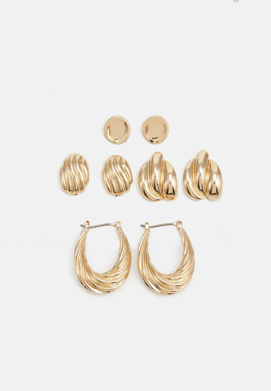 Anna Field 4 PACK - Earrings - Gold-coloured