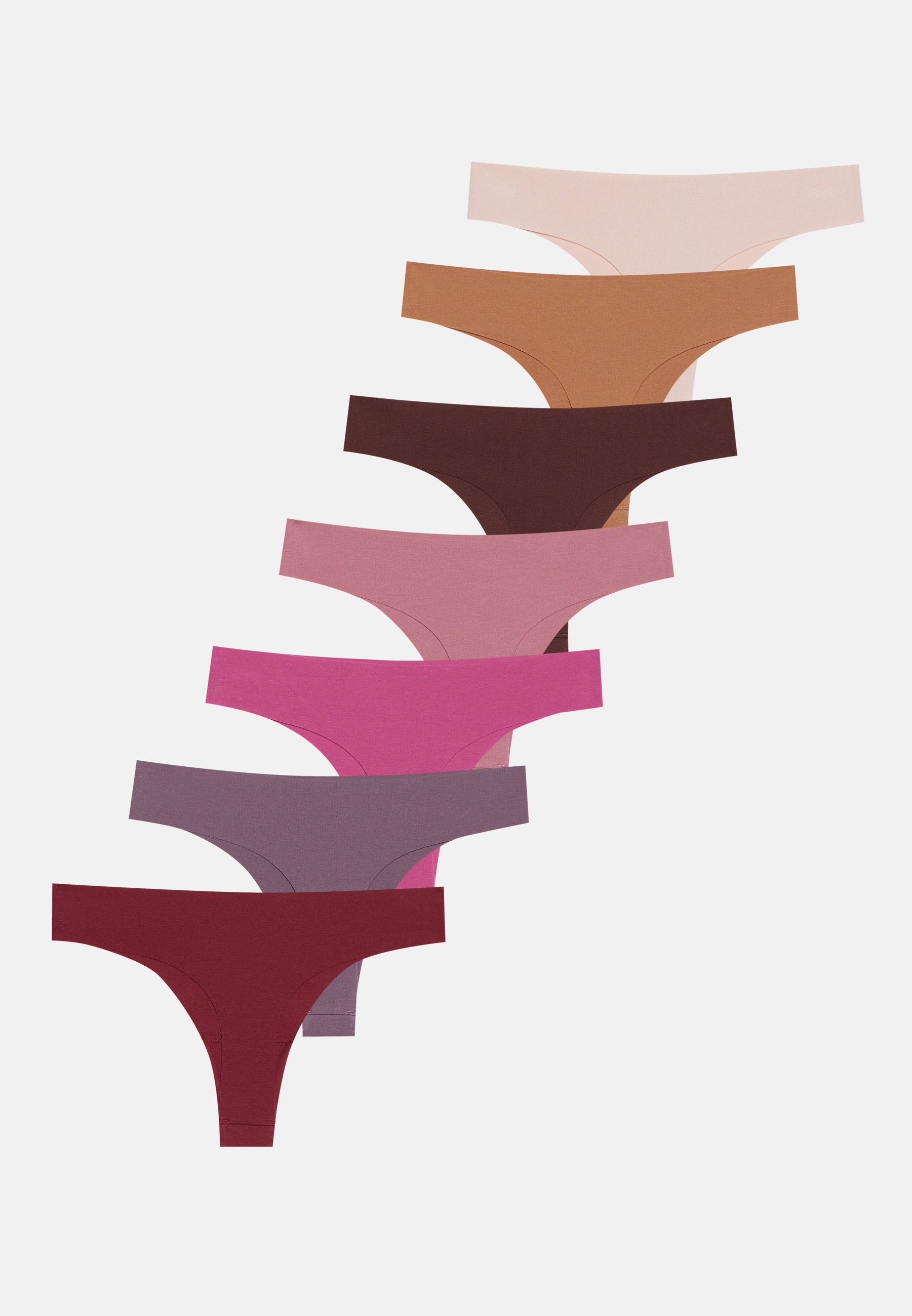 Anna Field 7 PACK - Thong - Red/taupe/light Pink/ecru/white