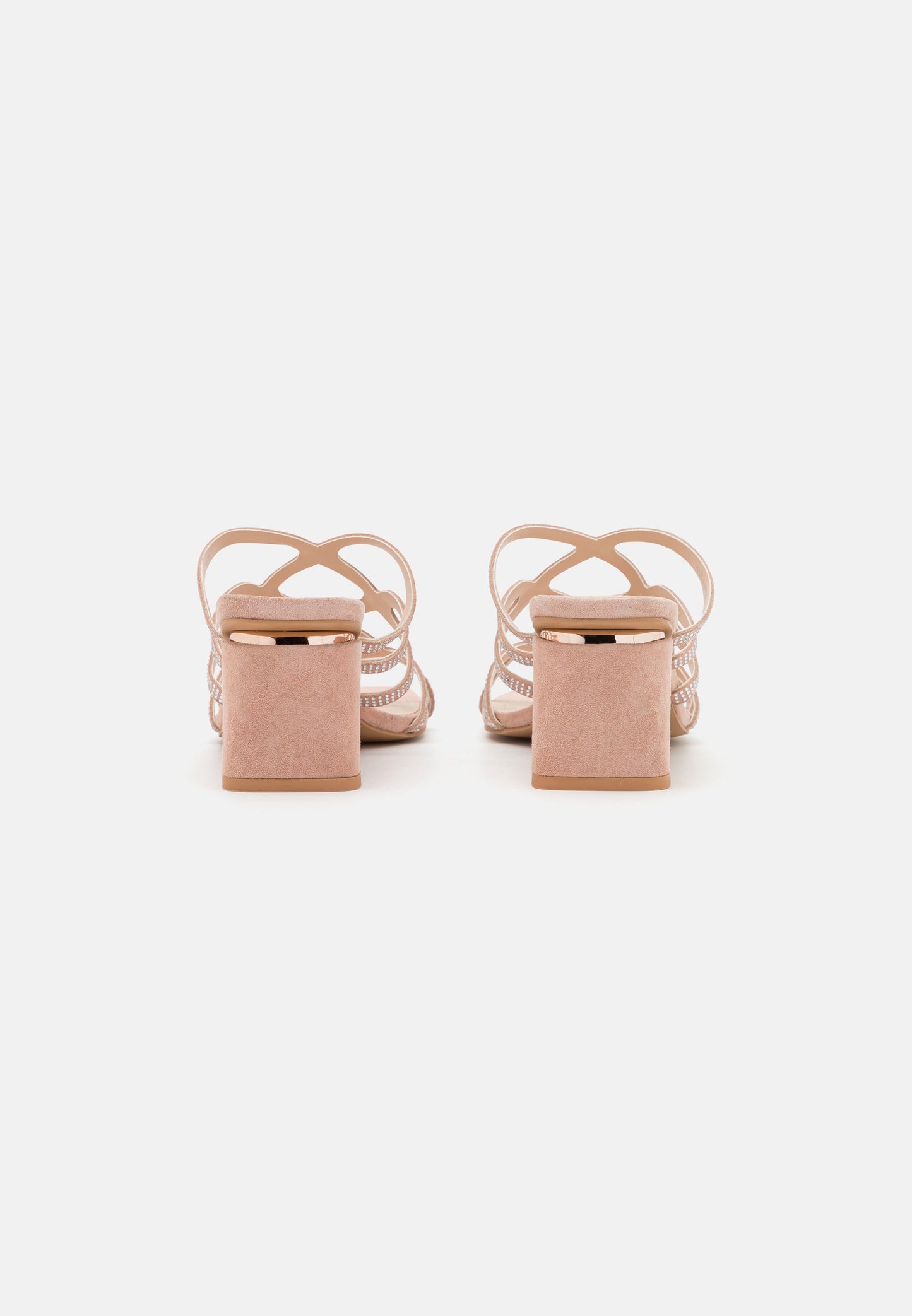 Anna Field Leather- Heeled Mules - Light Pink