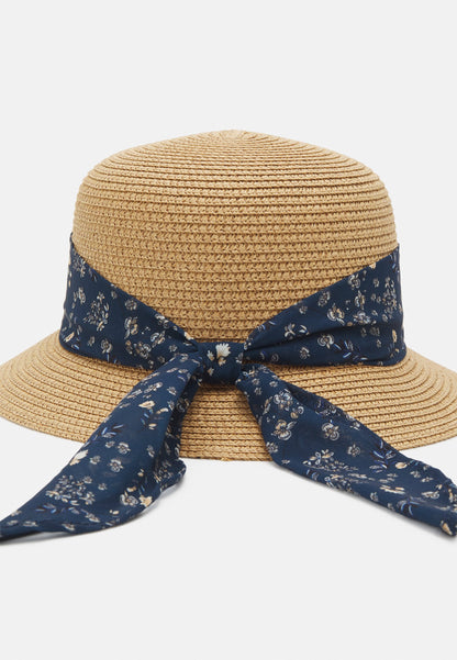 Anna Field Hat - Tan/Dark Blue