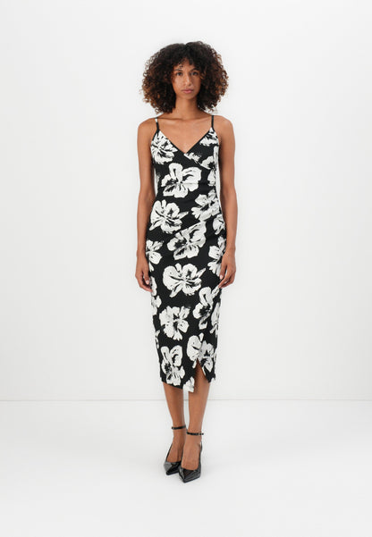 Anna Field DO NOT USE WRAP STRAPPY MIDI DRESS - Jersey Dress - Black/white
