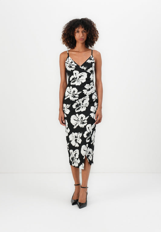 Anna Field DO NOT USE WRAP STRAPPY MIDI DRESS - Jersey Dress - Black/white