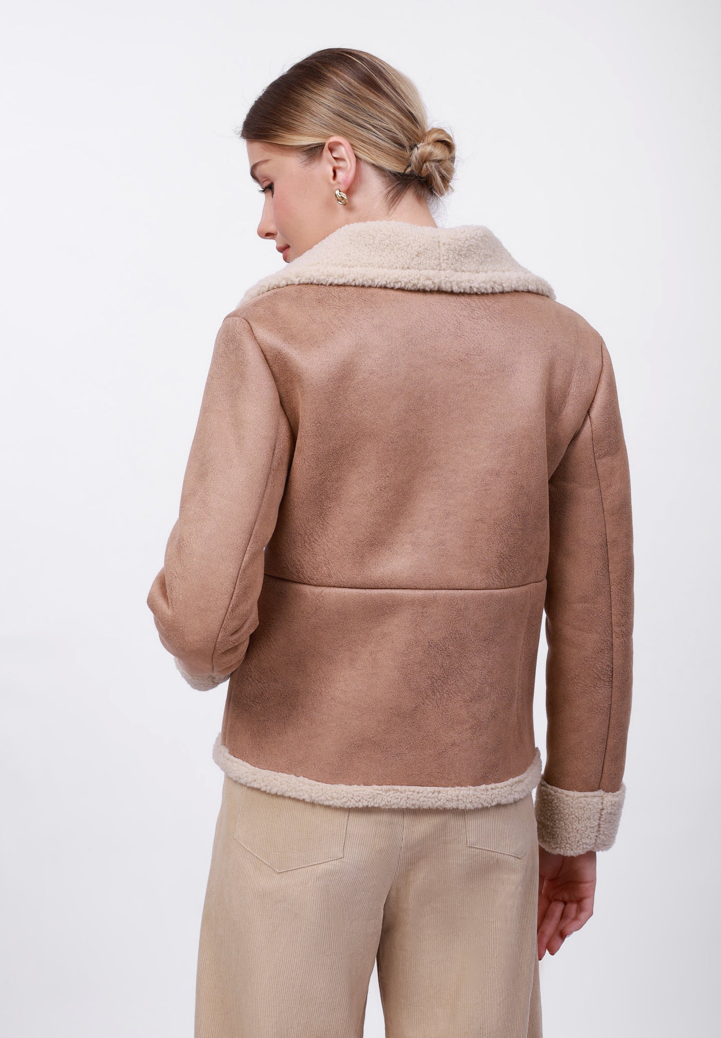 Anna Field FLEECE BLAZER - Winter Jacket - Khaki/stone