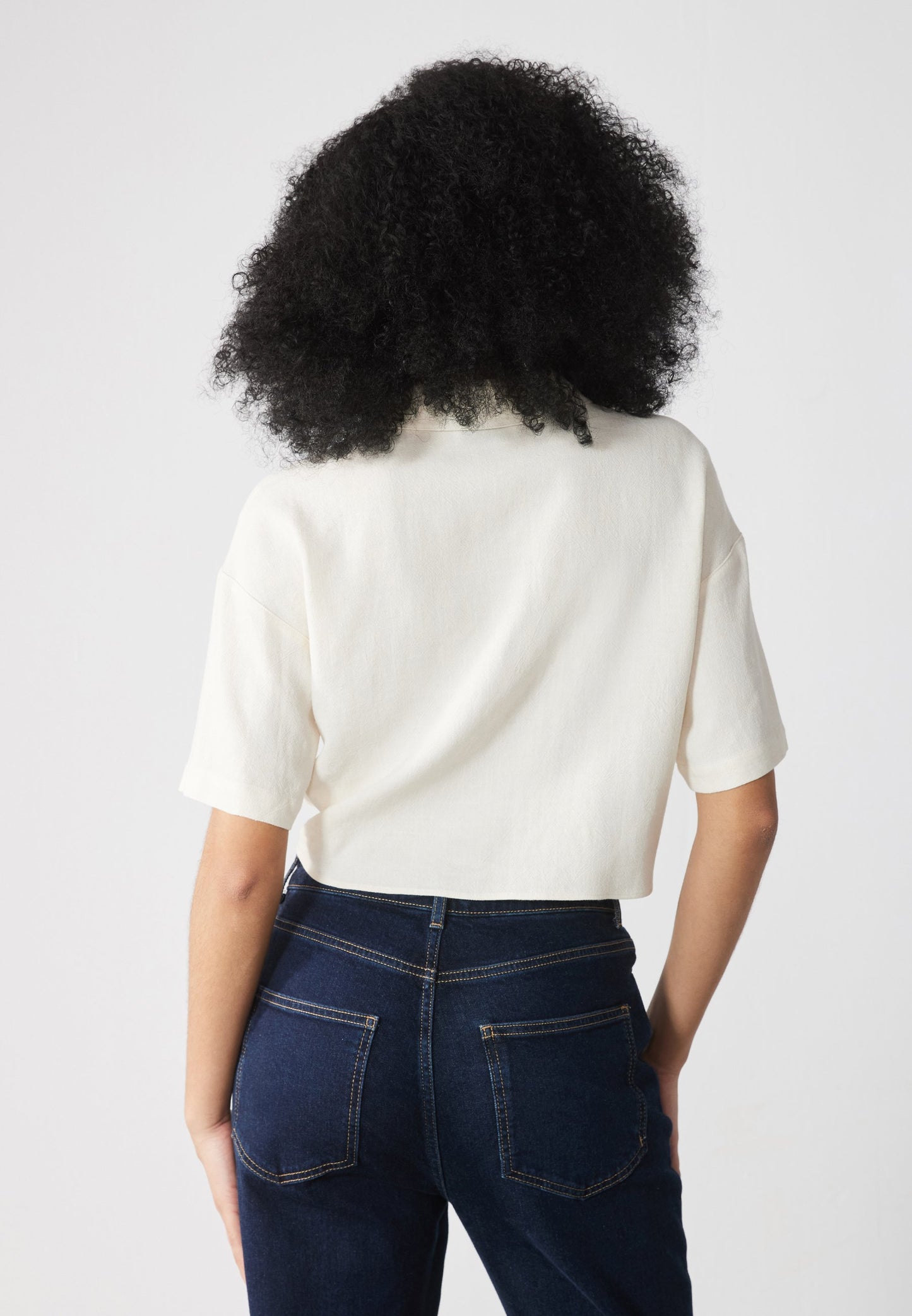 Anna Field LINEN MIX BLEND SHIRT - Button-down Blouse - Beige
