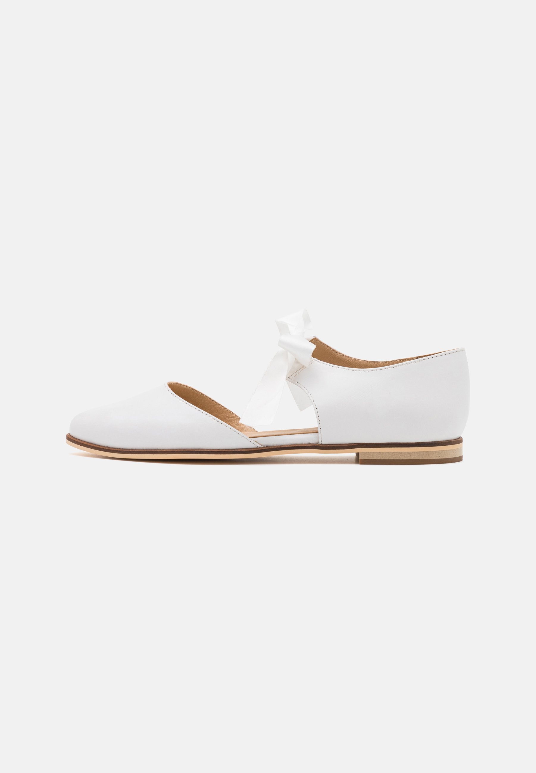 Anna Field Leather - Ankle Strap Ballet Pumps - White