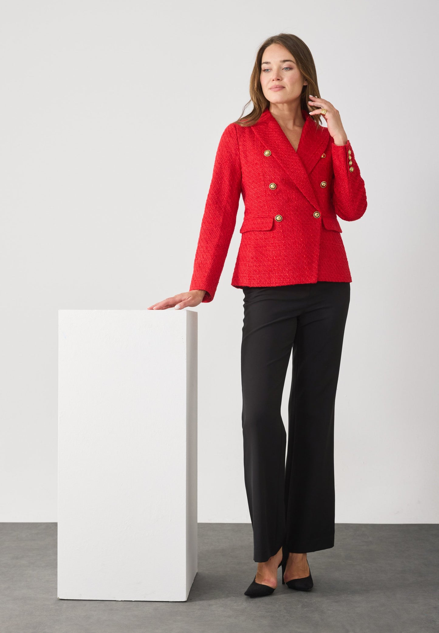 Anna Field Blazer - Red