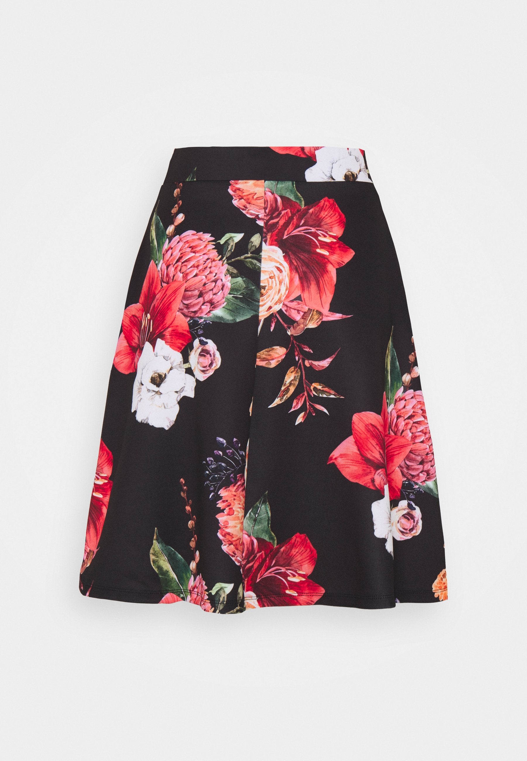 Anna Field Pleated Skirt -Black/Pink