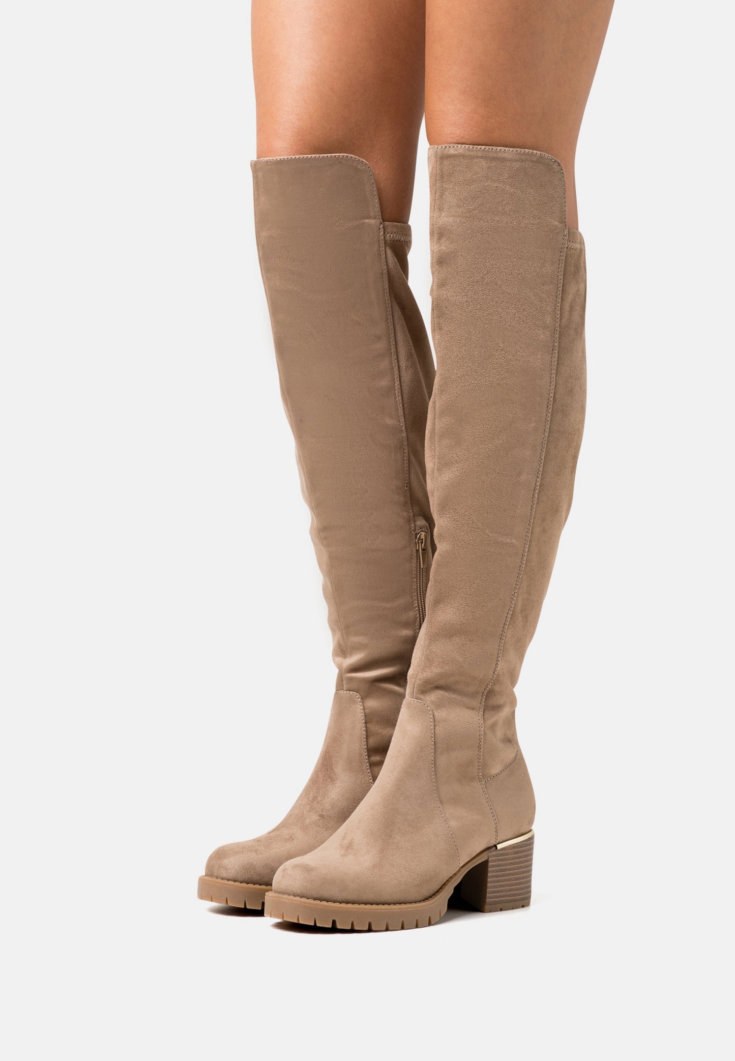  Over-the-knee Boots - Beige