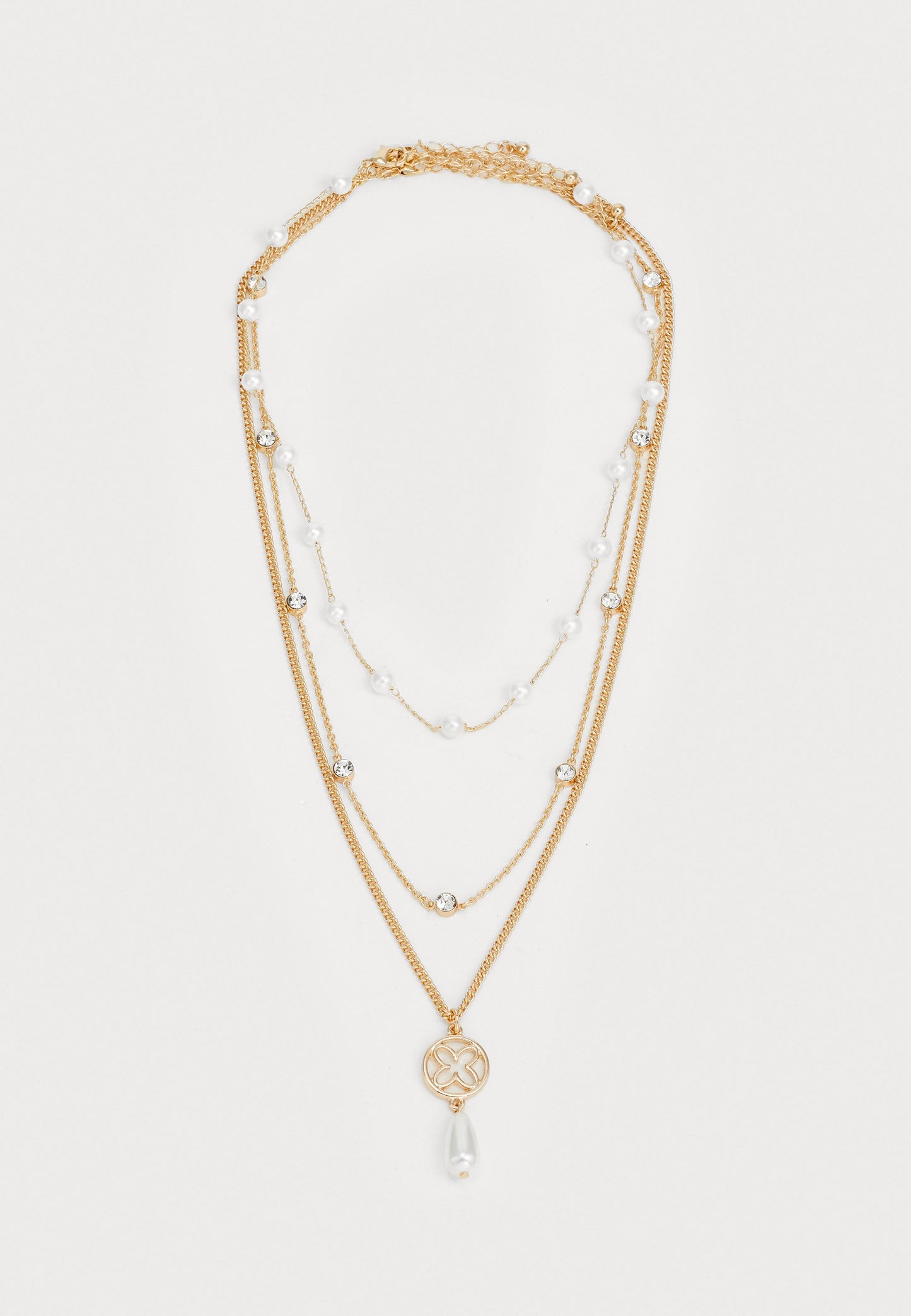 Anna Field 3 PACK - Necklace - Shiny Gold-coloured