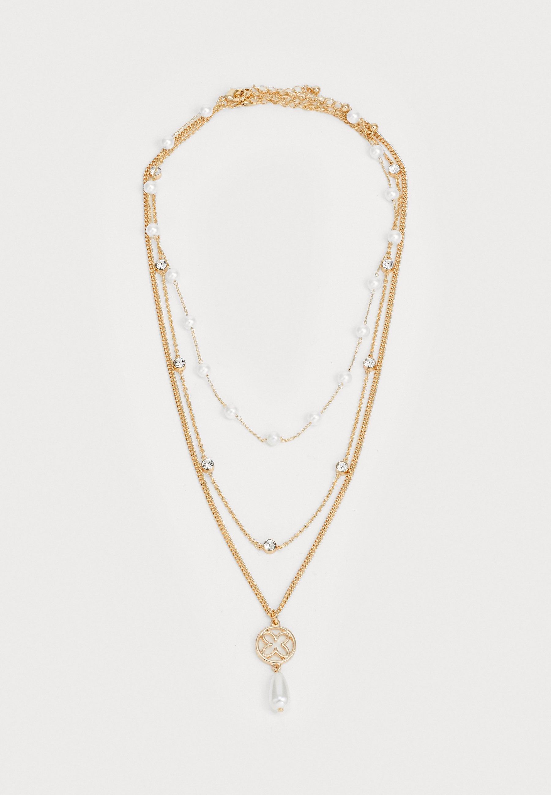 Anna Field 3 PACK - Necklace - Shiny Gold-coloured