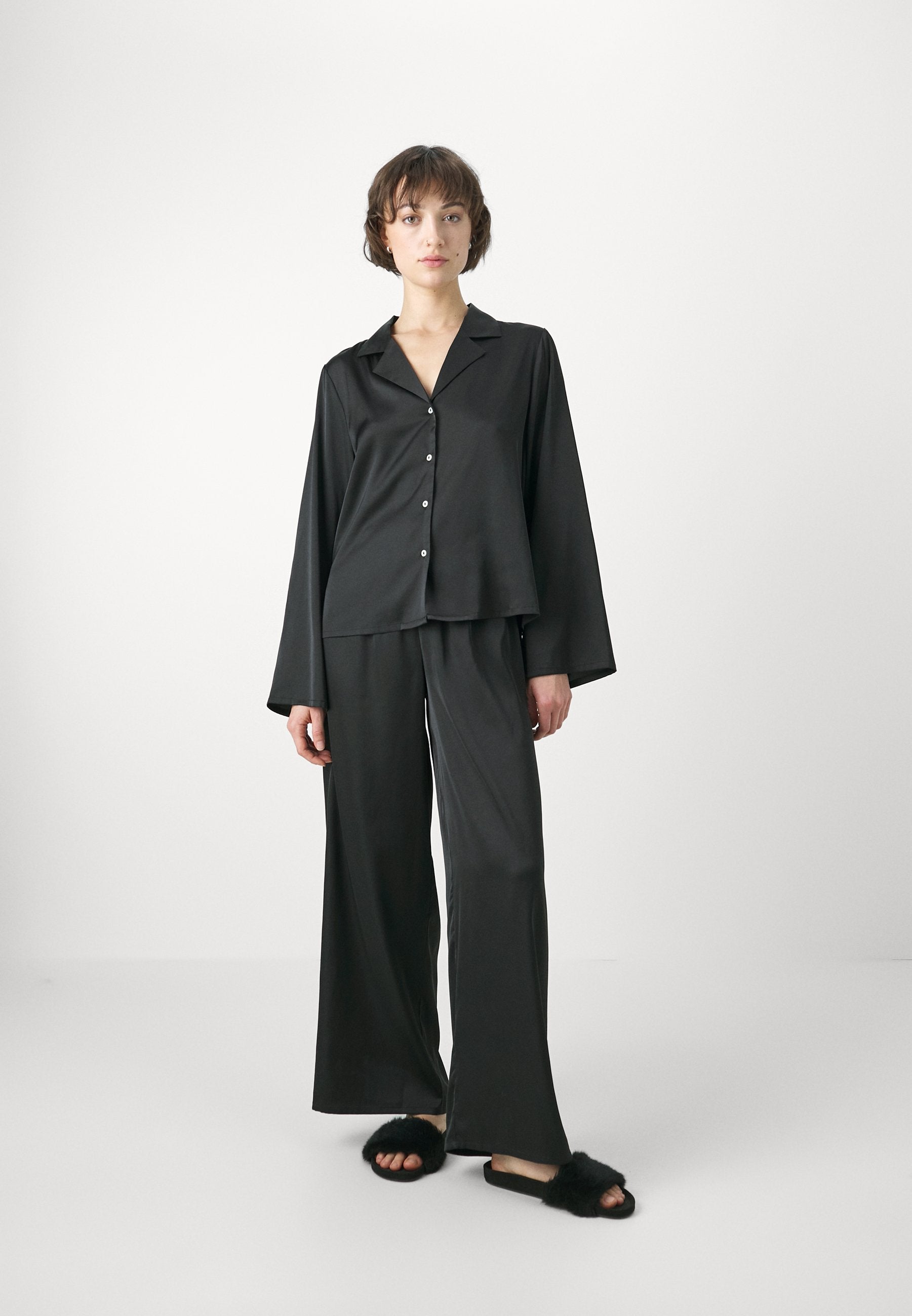 Anna Field WIDE LEG - Pyjama Set - Black