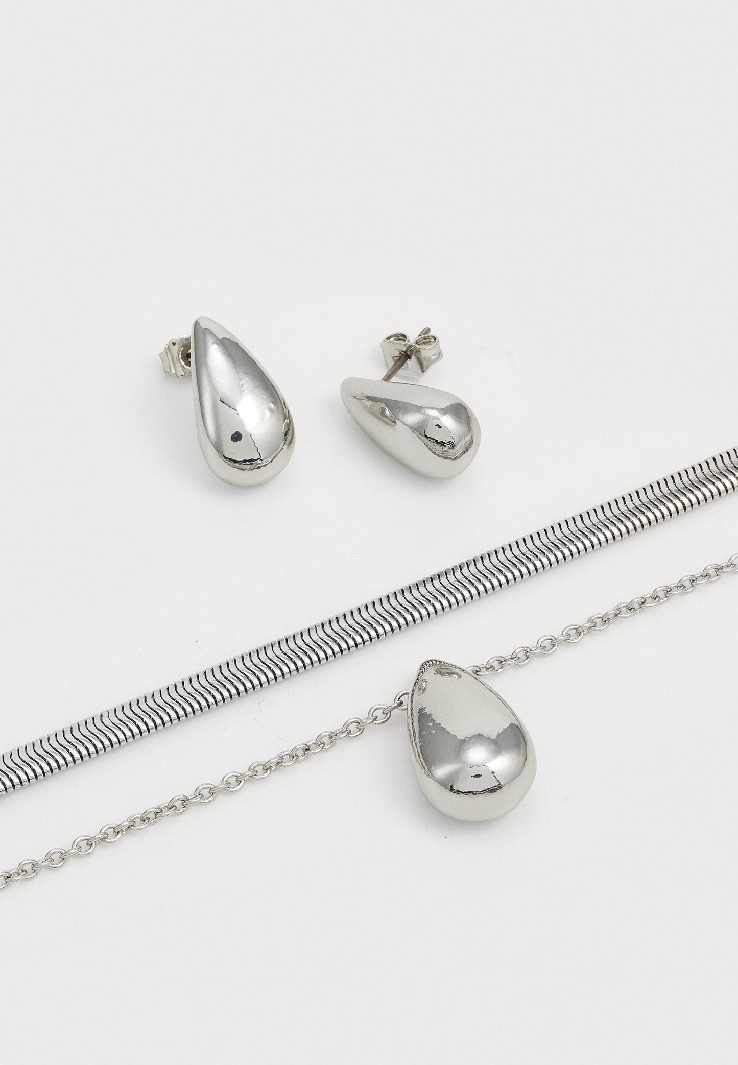 Anna Field SET - Earrings - Silver-coloured